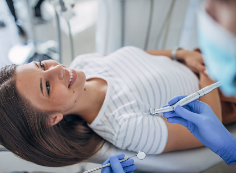 woman at the dentist